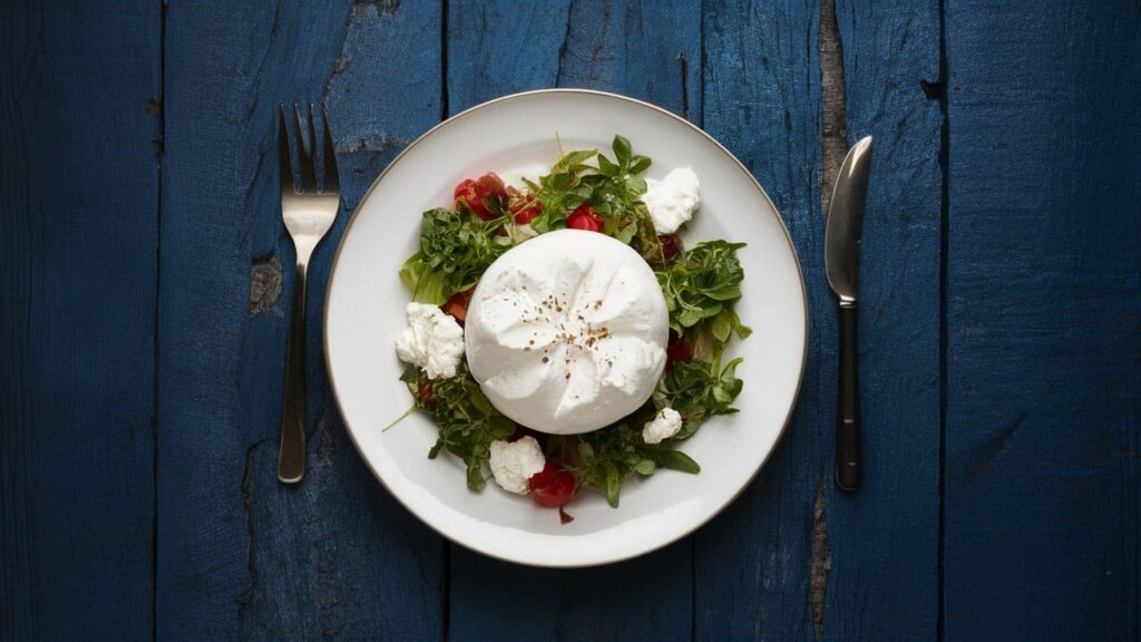 What goes well with burrata cheese