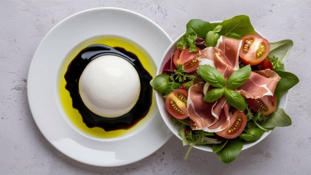 What goes well with burrata cheese