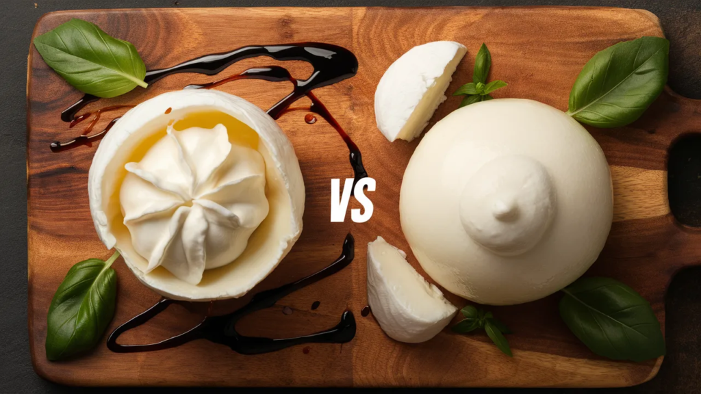 Difference between burrata and mozzarella