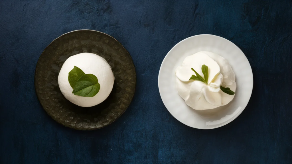 Difference between burrata and mozzarella