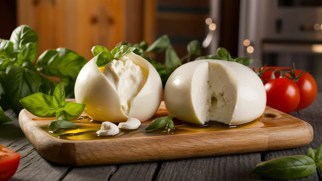 Difference between burrata and mozzarella