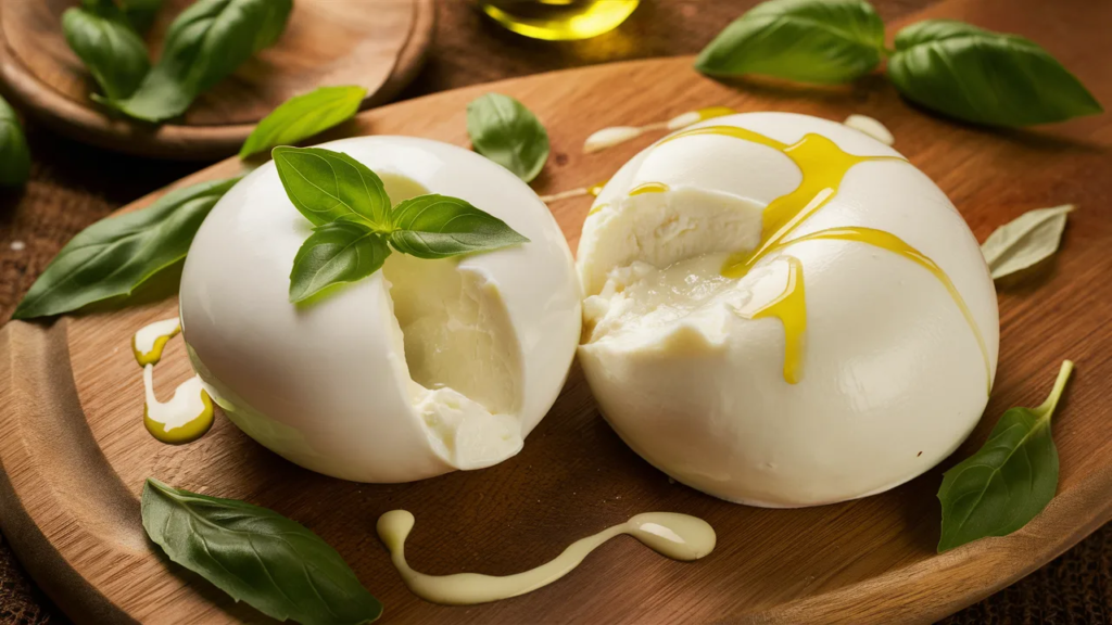 Difference between burrata and mozzarella